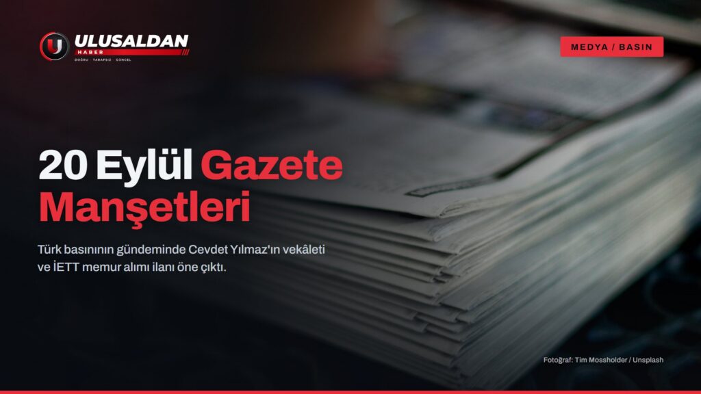 Üst üste dizilmiş gazete yığını (gazete manşetleri haberi, temsili görsel)