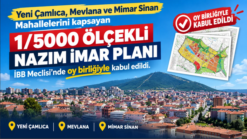 Ataşehir’de Üç Mahalleye 1/5000 Ölçekli İmar Planı Onayı