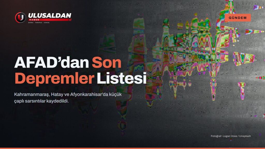 AFAD — Renkli bir deprem izleme ekranı