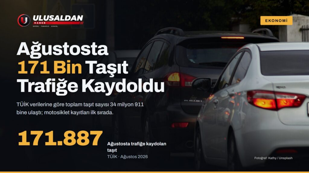 Gündüz trafikte ilerleyen araçlar (motorlu taşıt istatistikleri haberi, temsili görsel)