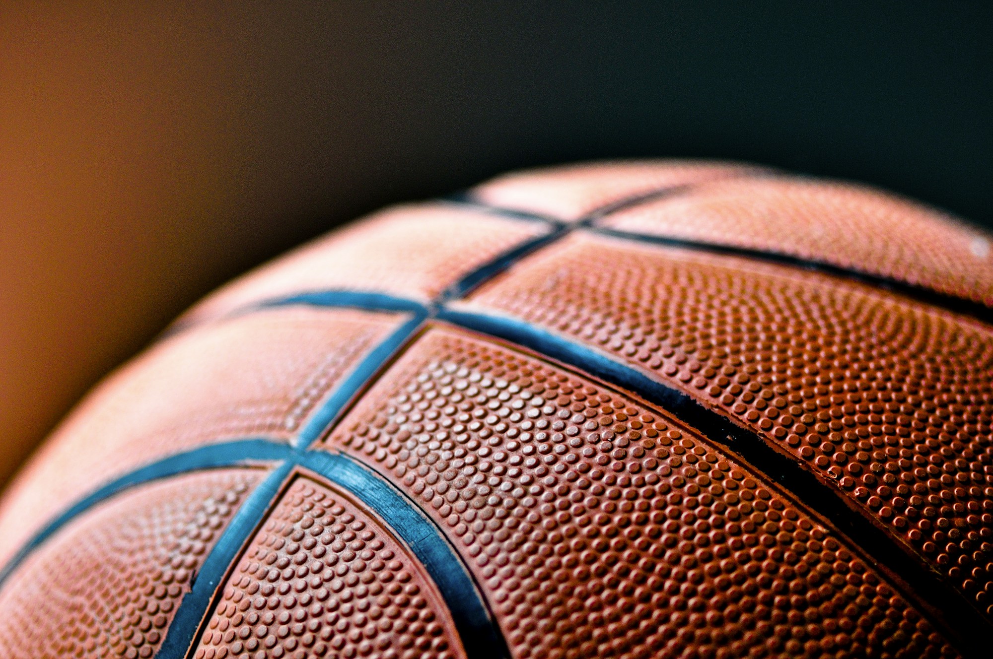 Basketbol topunun yakın çekimi