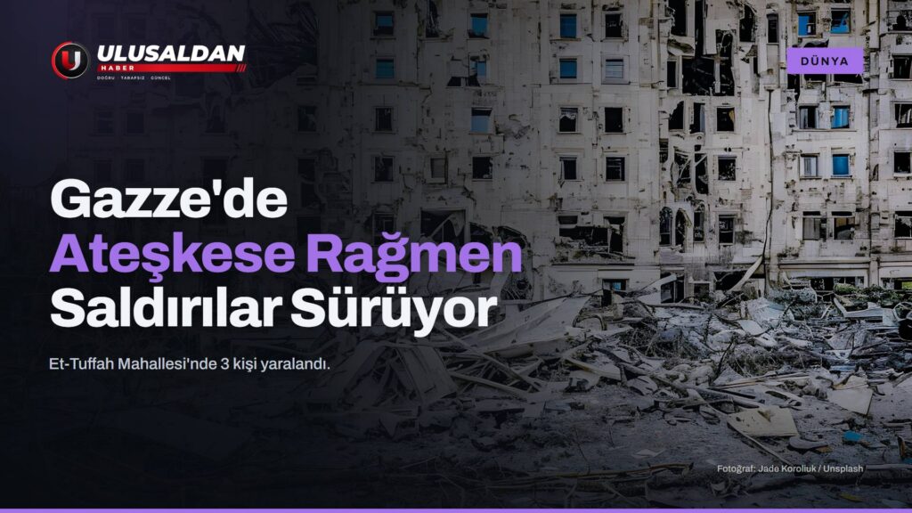 Gazze ateşkes ihlalleri — Savaşta hasar görmüş bir bina cephesi