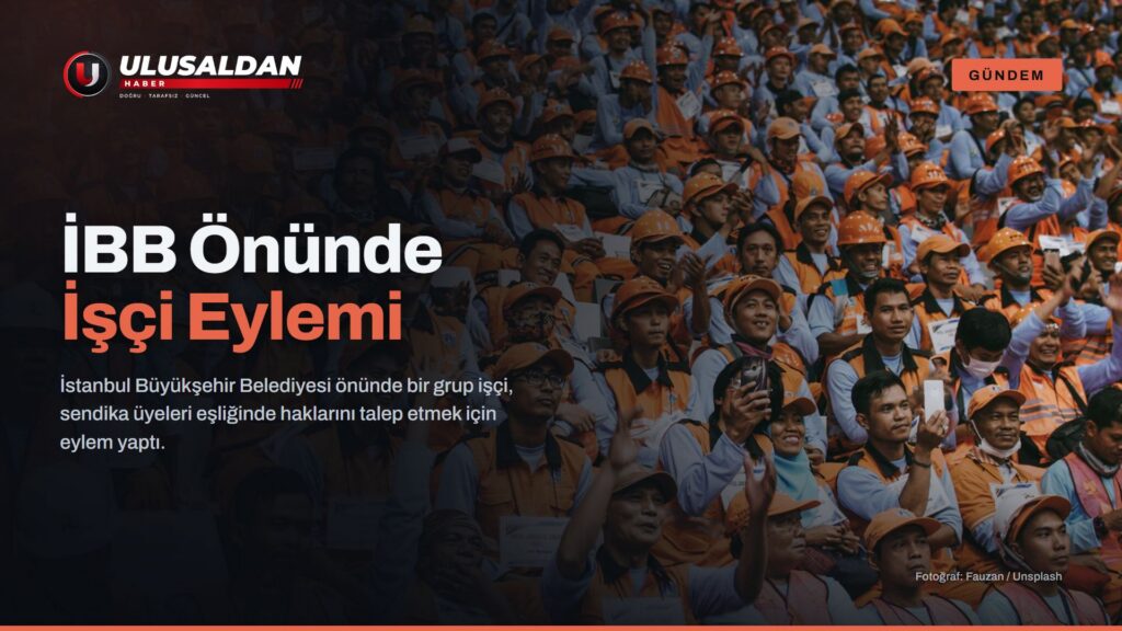 İstanbul Büyükşehir Belediyesi Önünde İşçi Eylemi
