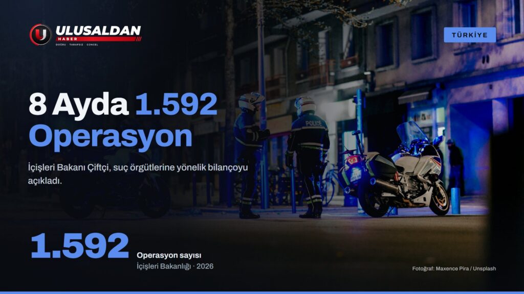 İçişleri Bakanı Çiftçi: 8 Ayda 562 Suç Örgütüne 1.592 Operasyon