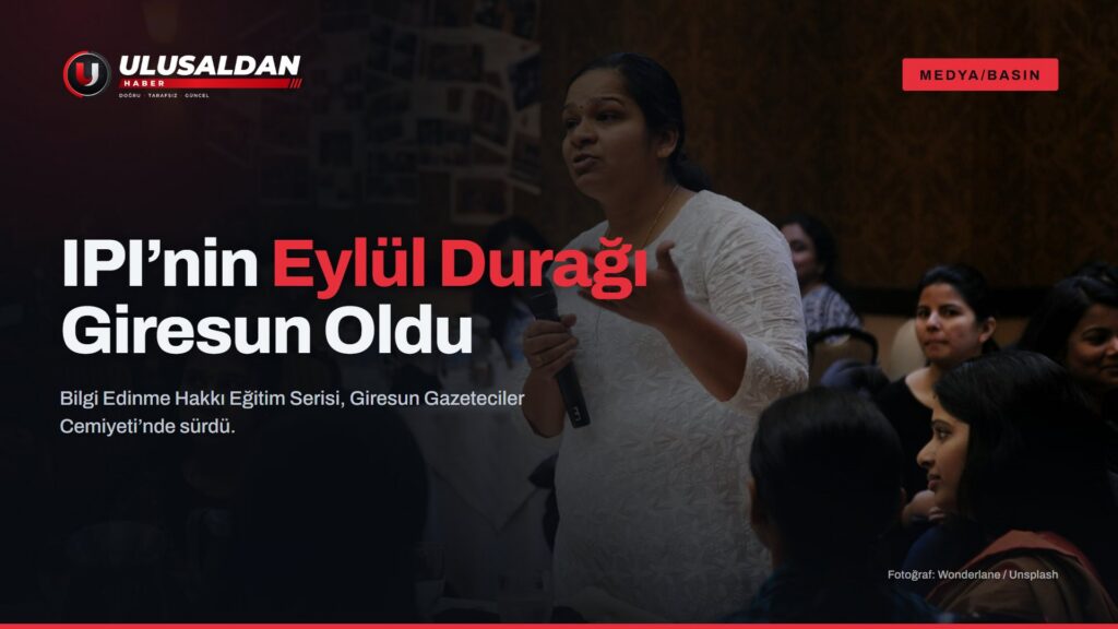 Uluslararası Basın Enstitüsü — Not defteri tutan bir gazeteci, temsili görsel