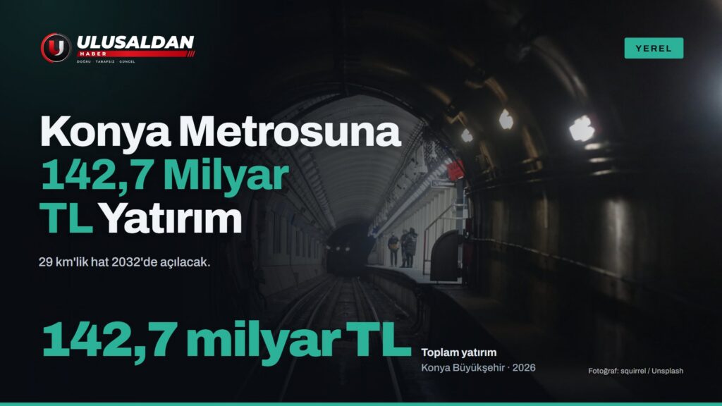 Konya Metrosu’na 142,7 Milyar TL’lik Yatırım