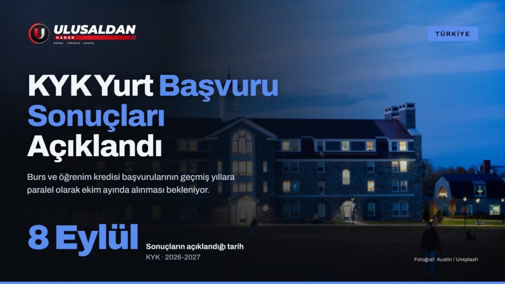 Akşam ışığında bir öğrenci yurdu binası (KYK yurt başvurusu haberi, temsili görsel)
