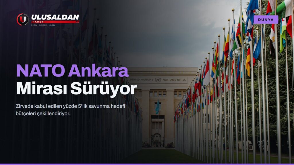 NATO Ankara Zirvesi — Yeşil çimenlikte bayraklar