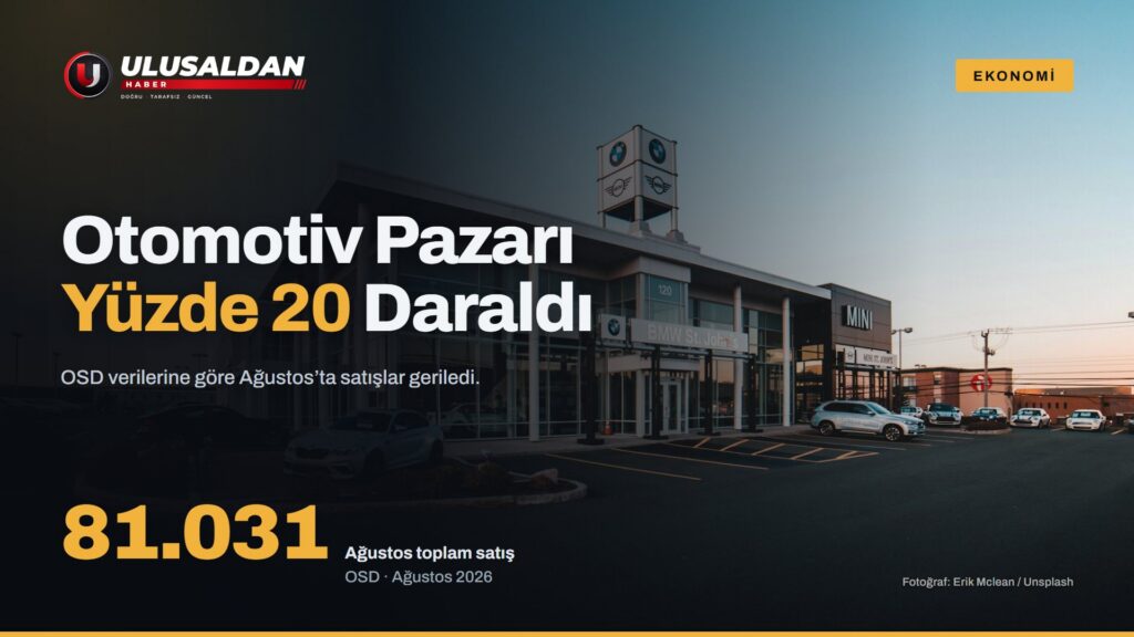 Otomotiv Pazarı Ağustos’ta Yüzde 20 Küçüldü