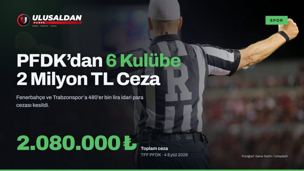PFDK cezası haberi için temsili görsel: sarı kart gösteren bir hakem