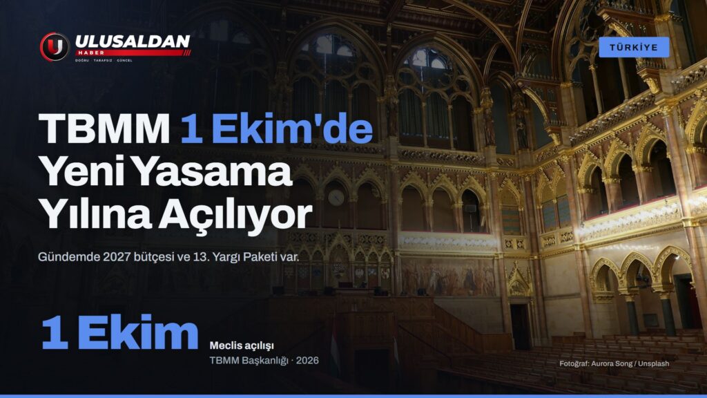 TBMM 1 Ekim’de Yeni Yasama Yılına Açılıyor