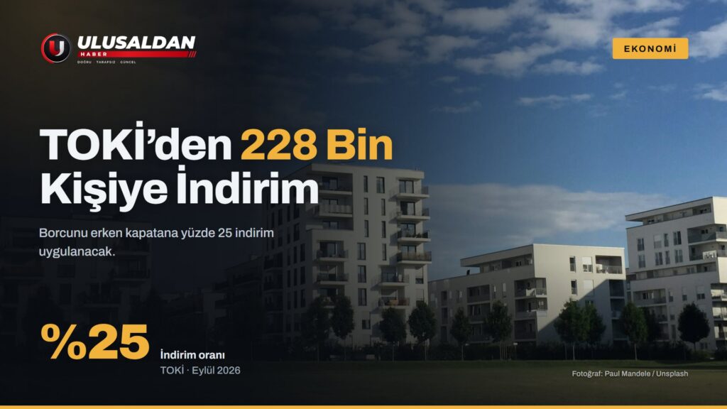 Yeni yapılmış bir konut sitesi ve yeşil alan