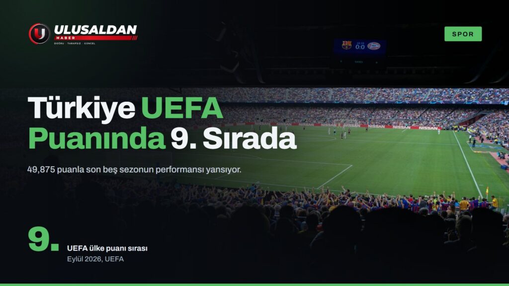 Türkiye UEFA Ülke Puanında 9. Sırada