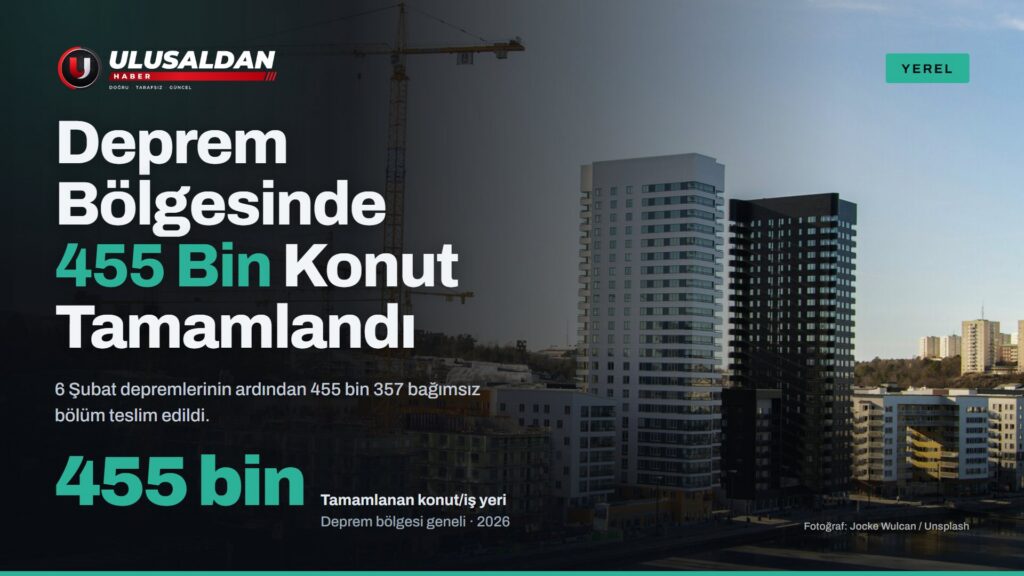 Deprem Bölgesinde Konut Teslimi 455 Bini Aştı