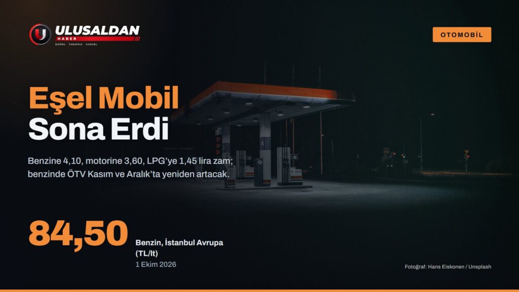 Eşel Mobil Sona Erdi: Benzine 4,10, Motorine 3,60 Lira Zam Geldi