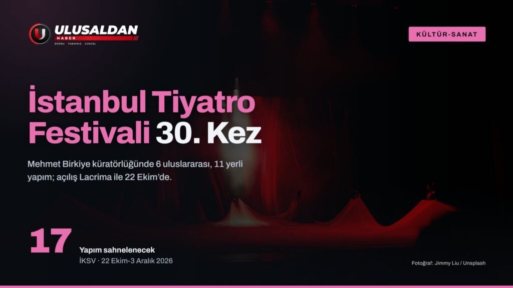 30. İstanbul Tiyatro Festivali Programı: 17 Yapım, Açılış “Lacrima” ile
