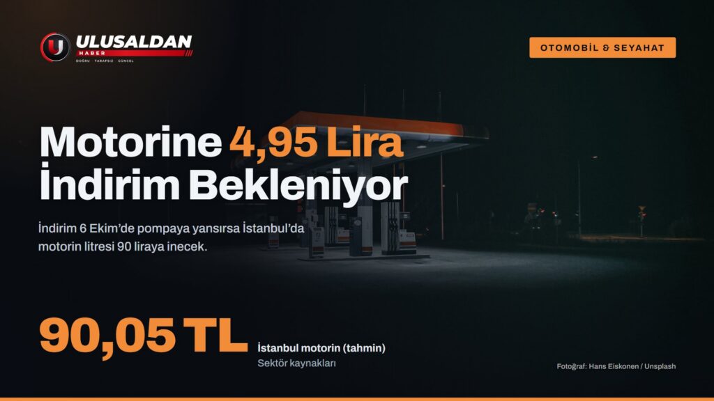 Motorine 4,95 Lira İndirim Bekleniyor: İstanbul’da Litre Fiyatı 90 Liraya İnebilir